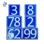 Reflective Aluminum Sign - Reflective Blue House Address Number Metal Signs